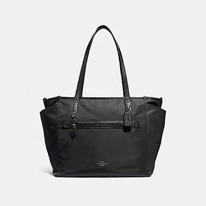 Coach Black Baby Diaper Bag - Crossbody Strap - Changing Pad - Accessory Pouch